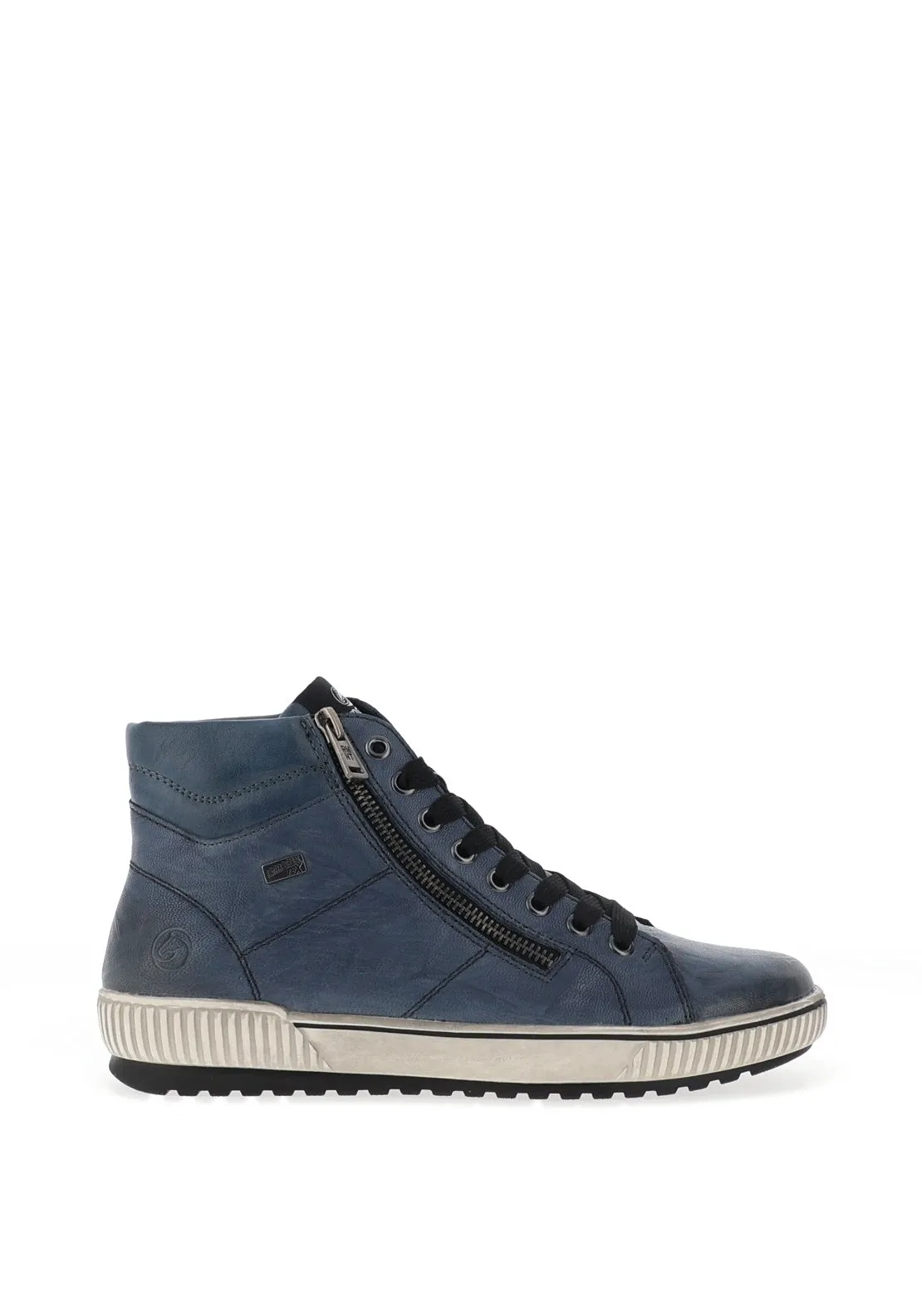 Remonte Lace Up High Top Trainers, Blue