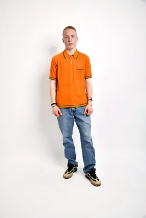 Retro 1960s polo shirt orange