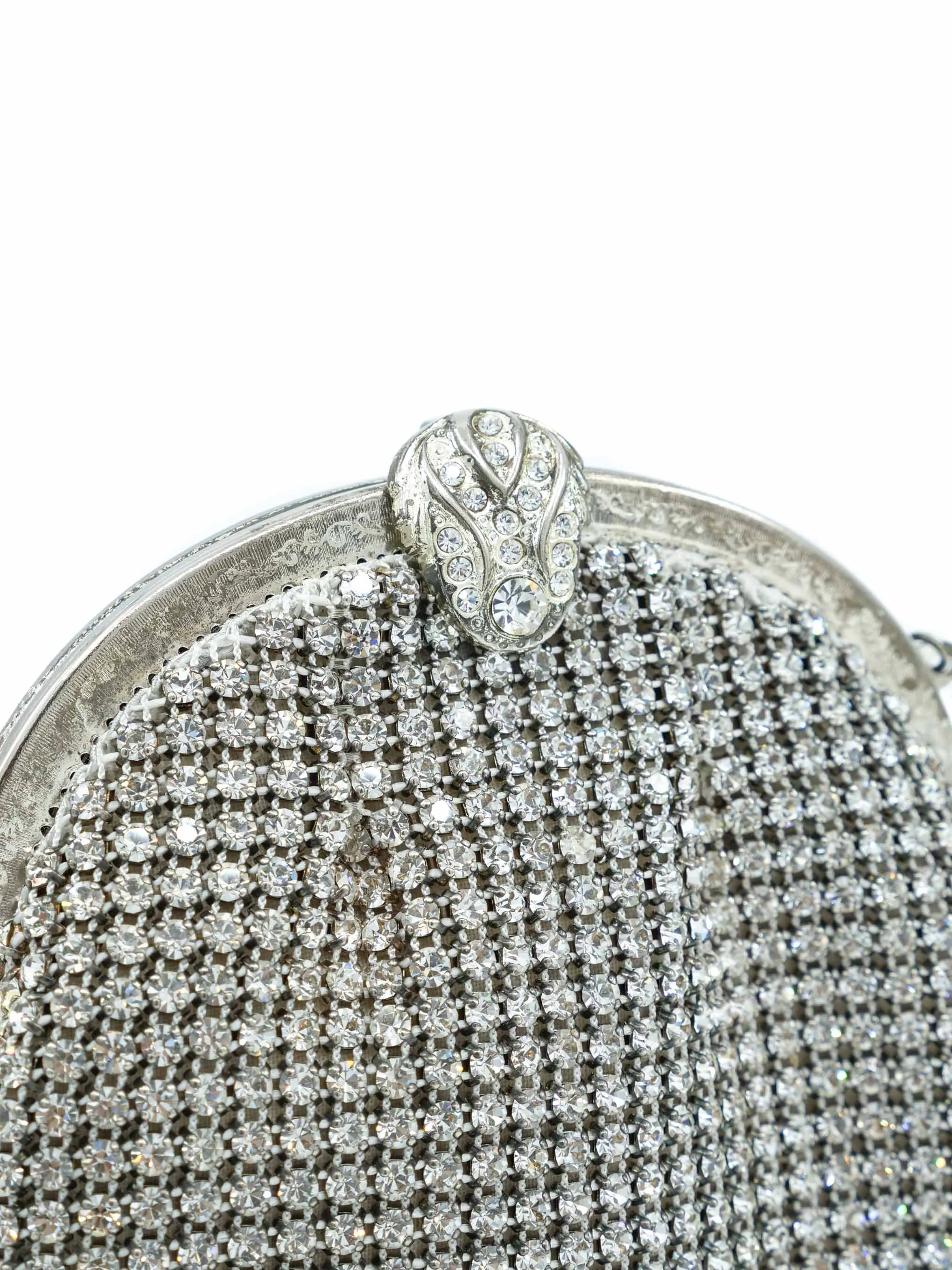 Rhinestone Chainmail Evening Clutch