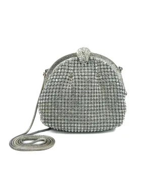 Rhinestone Chainmail Evening Clutch