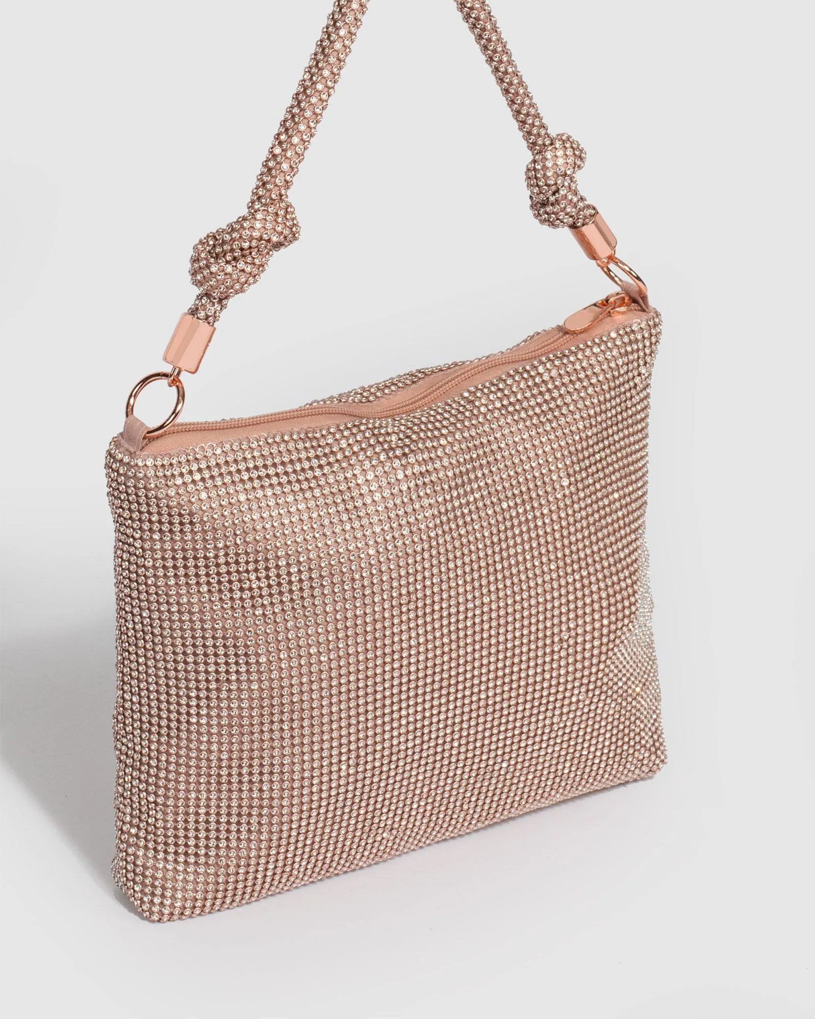 Rose Gold Rosanna Crystal Clutch Bag