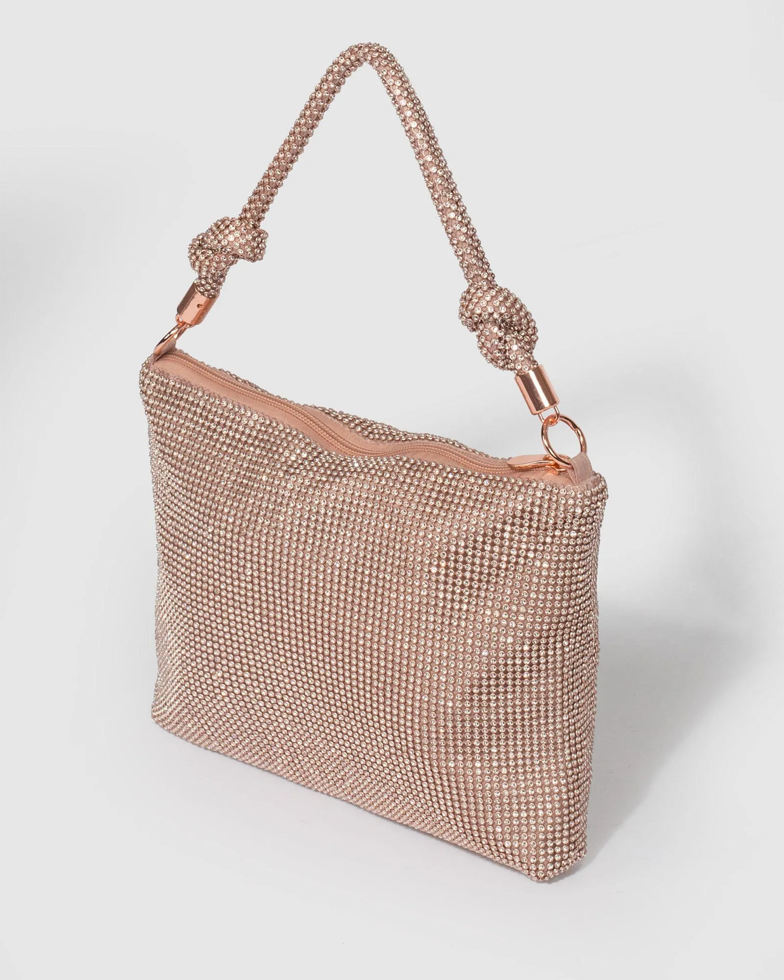 Rose Gold Rosanna Crystal Clutch Bag