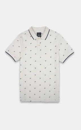 ROTARY PRINT POLO OFF WHITE