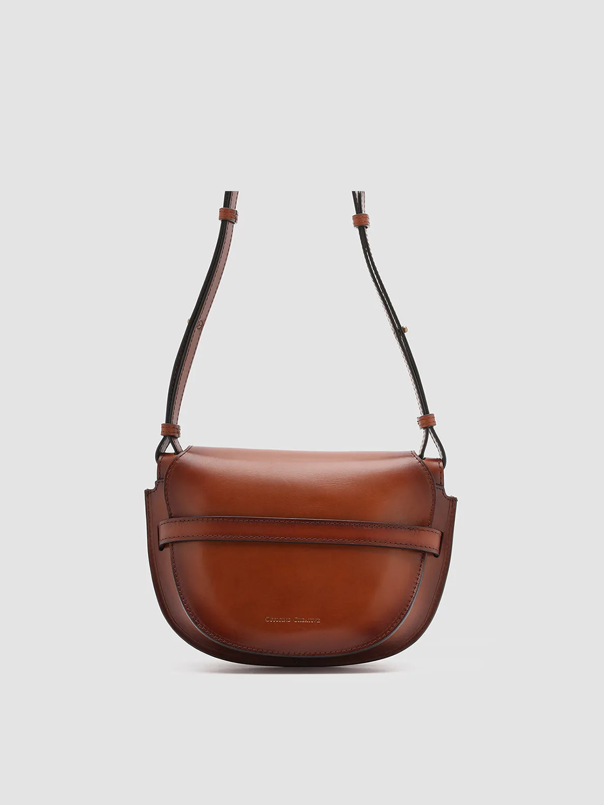 SADDLE 05 - Brown Leather Shoulder Bag