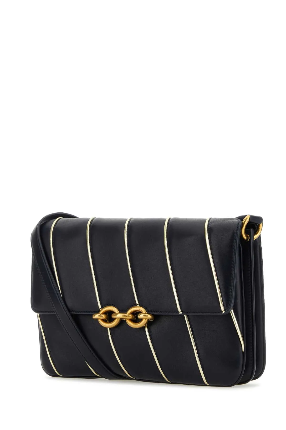 Saint Laurent Two Tone Leather Le Maillon Shoulder Bag