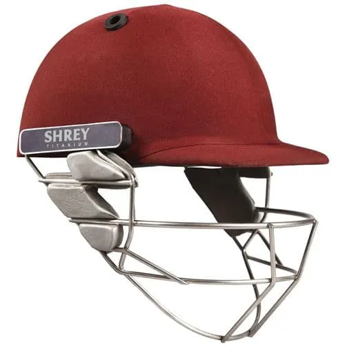 Shrey Pro Guard Cricket Helmet, Titanium Grill, Maroon