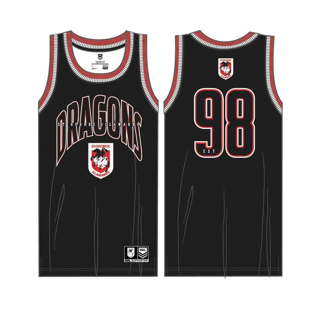 St George Dragons Basketball Singlet Adult