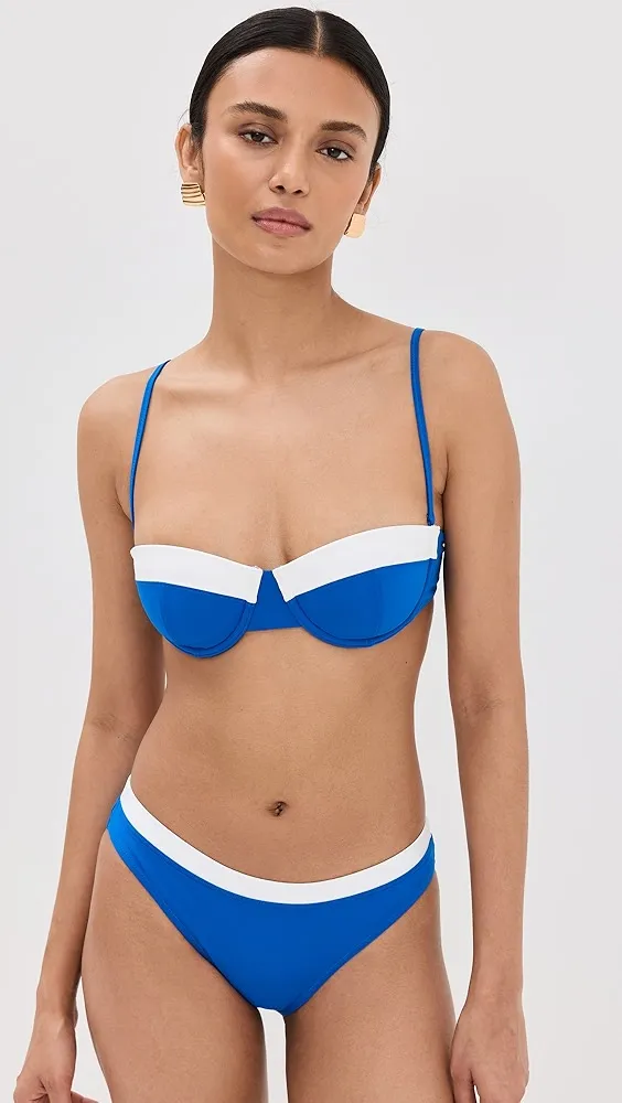 STAUD   Jo Balconette Bikini Top 