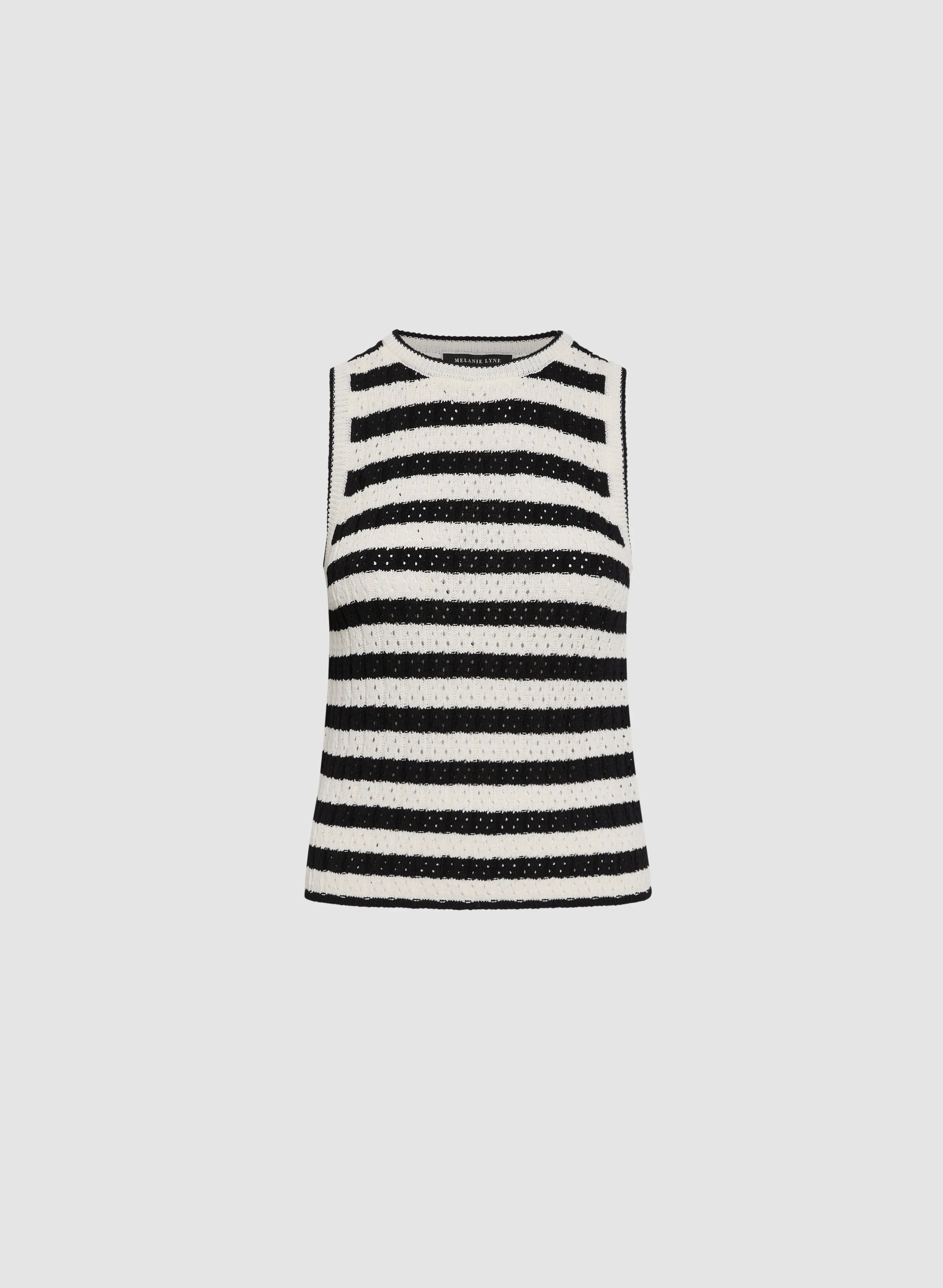 Striped Openwork Tank Top