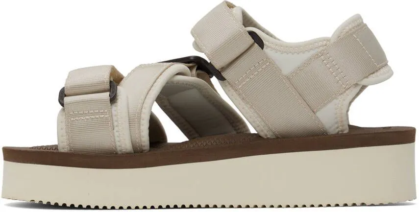 Suicoke Off-White & Brown KISEE-PO Sandals