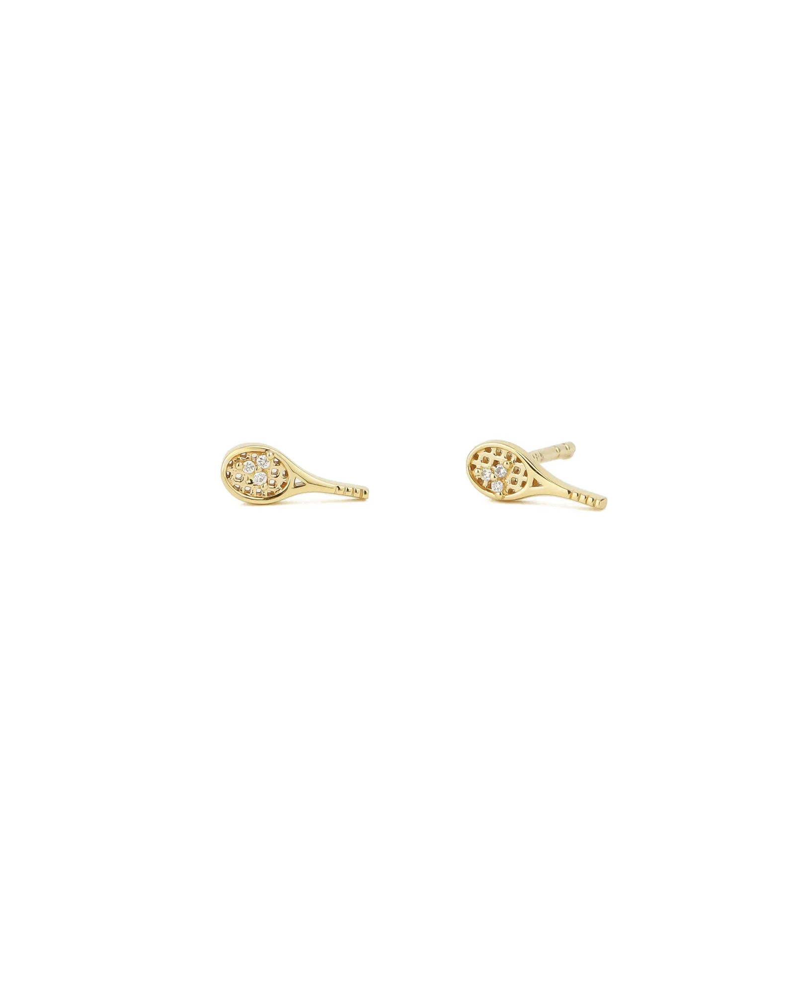     Tennis Racket Diamond Studs    --    