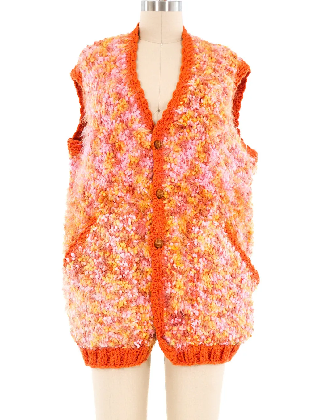 Textured Hand Knit Vest