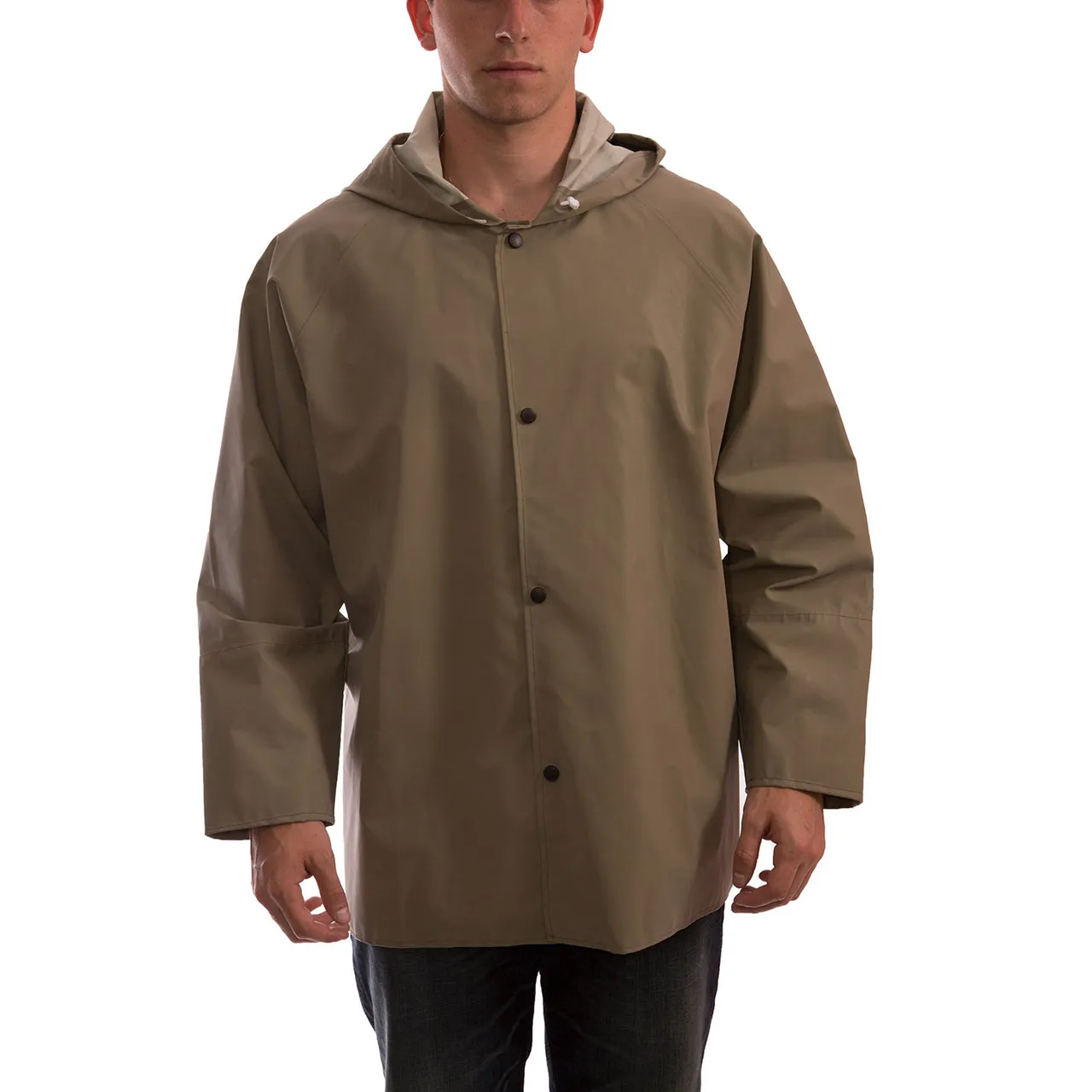 Tingley ASTM D6413 Industrial Olive Drab Magnaprene Chem Splash Jacket J12148