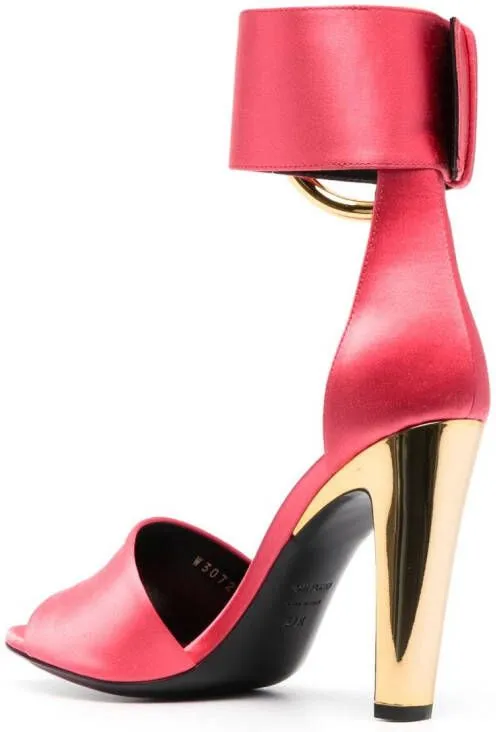 TOM FORD buckled satin 105mm sandals Pink