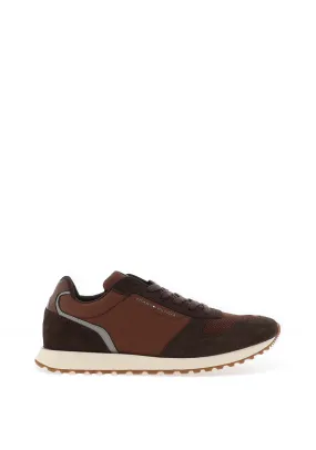 Tommy Hilfiger Essential Mixed Texture Trainers, Ebony Brown