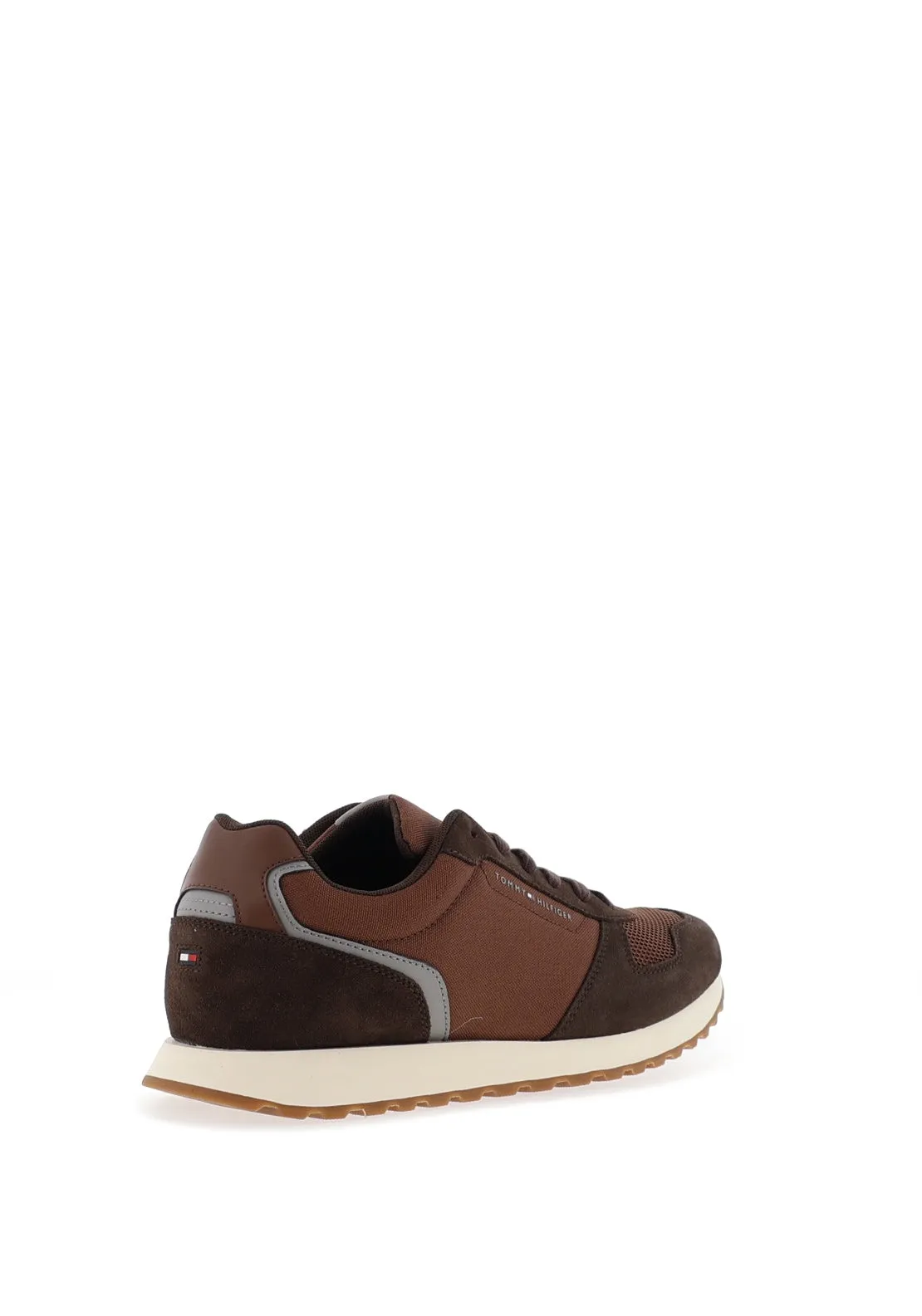 Tommy Hilfiger Essential Mixed Texture Trainers, Ebony Brown