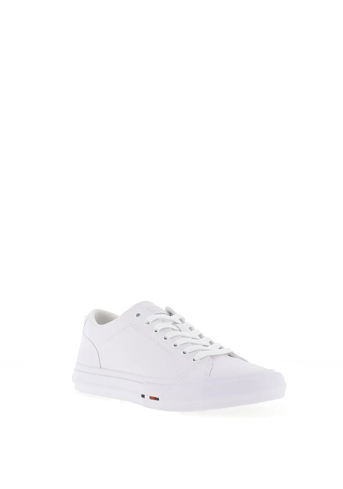 Tommy Hilfiger Leather Logo Trainers, White