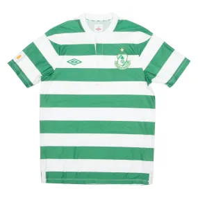 UMBRO Shamrock Rovers FC Mens Football Shirt Jersey Green Button Neck S