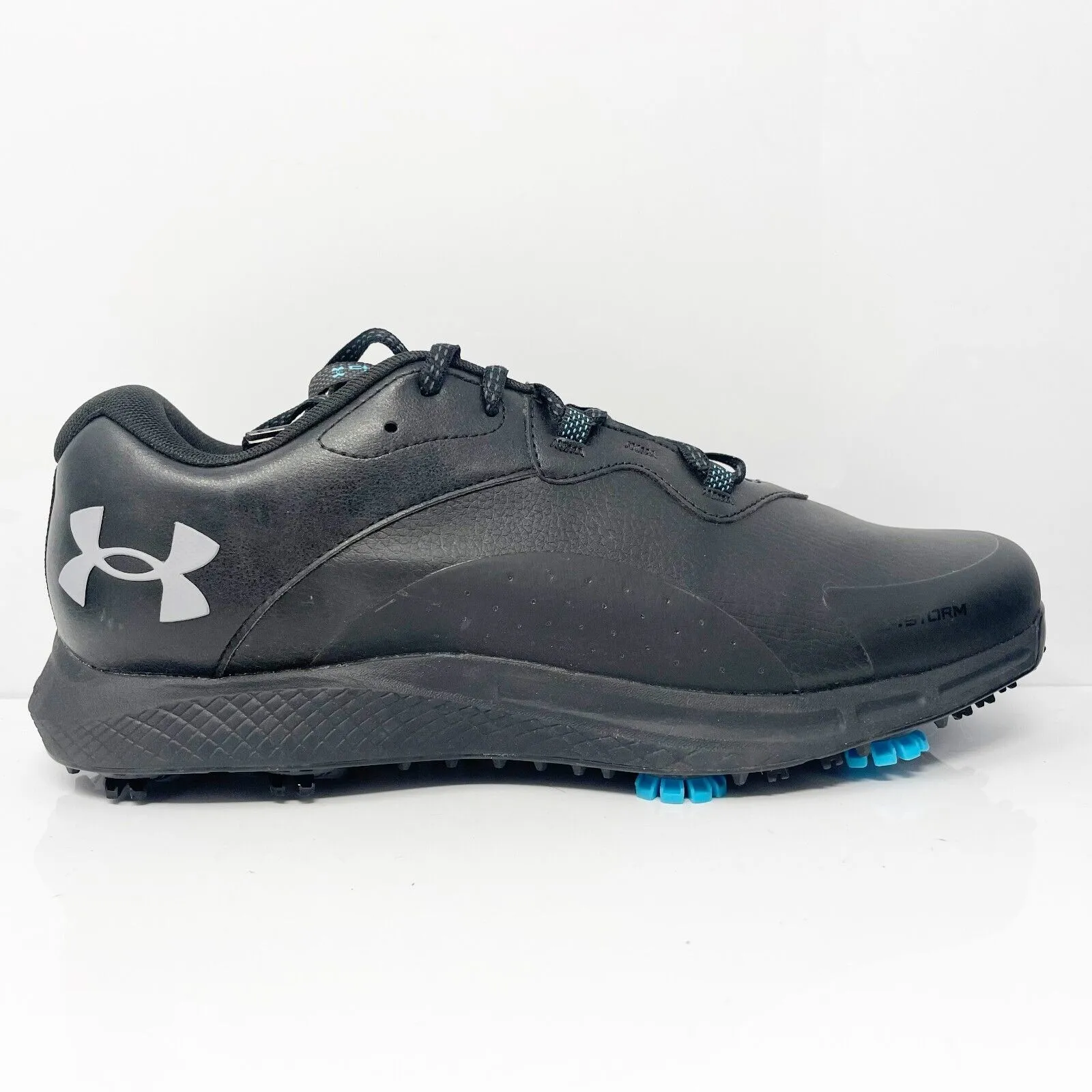 Under Armour Mens Charged Draw 2 3026401-002 Black Golf Cleats Shoes Size 9.5