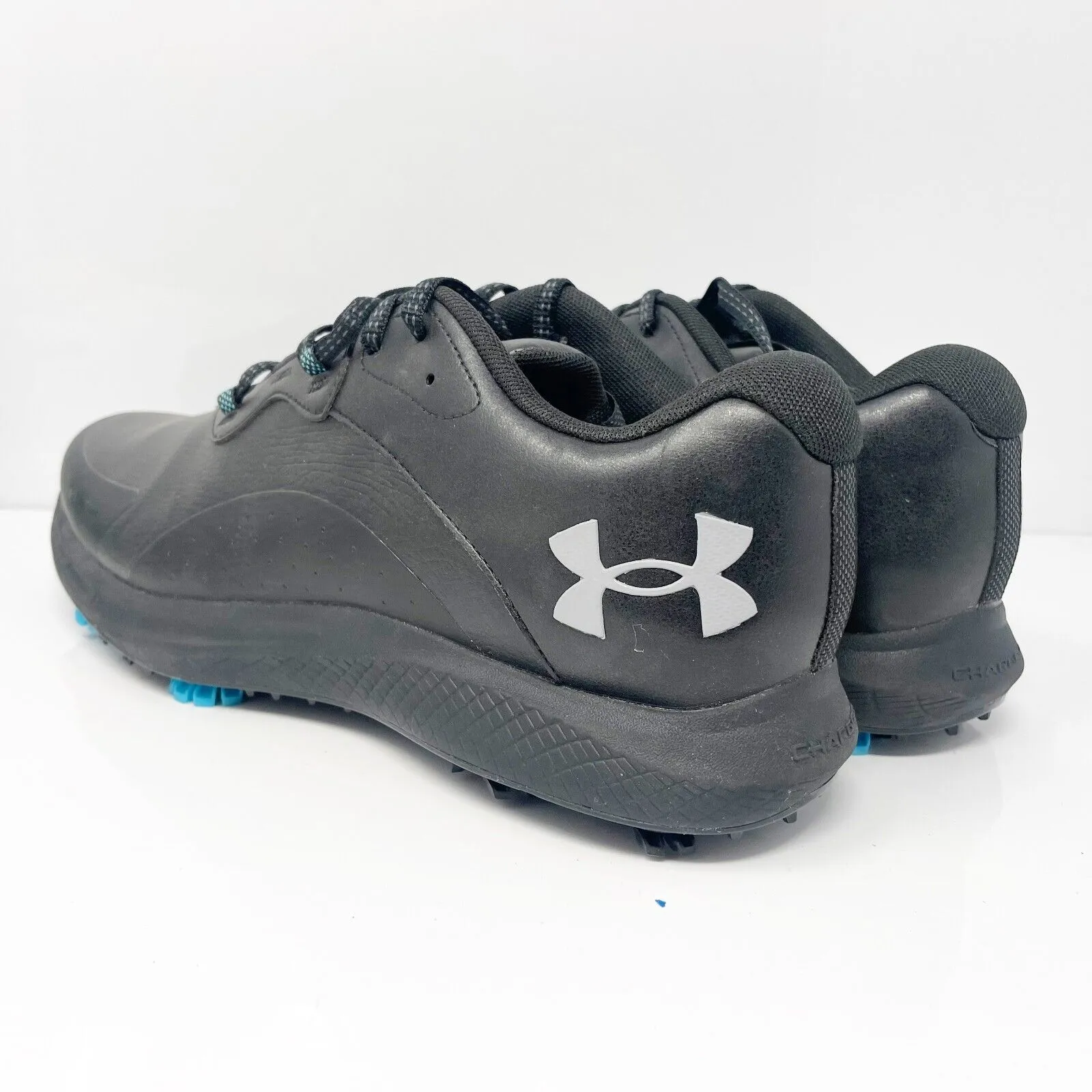 Under Armour Mens Charged Draw 2 3026401-002 Black Golf Cleats Shoes Size 9.5