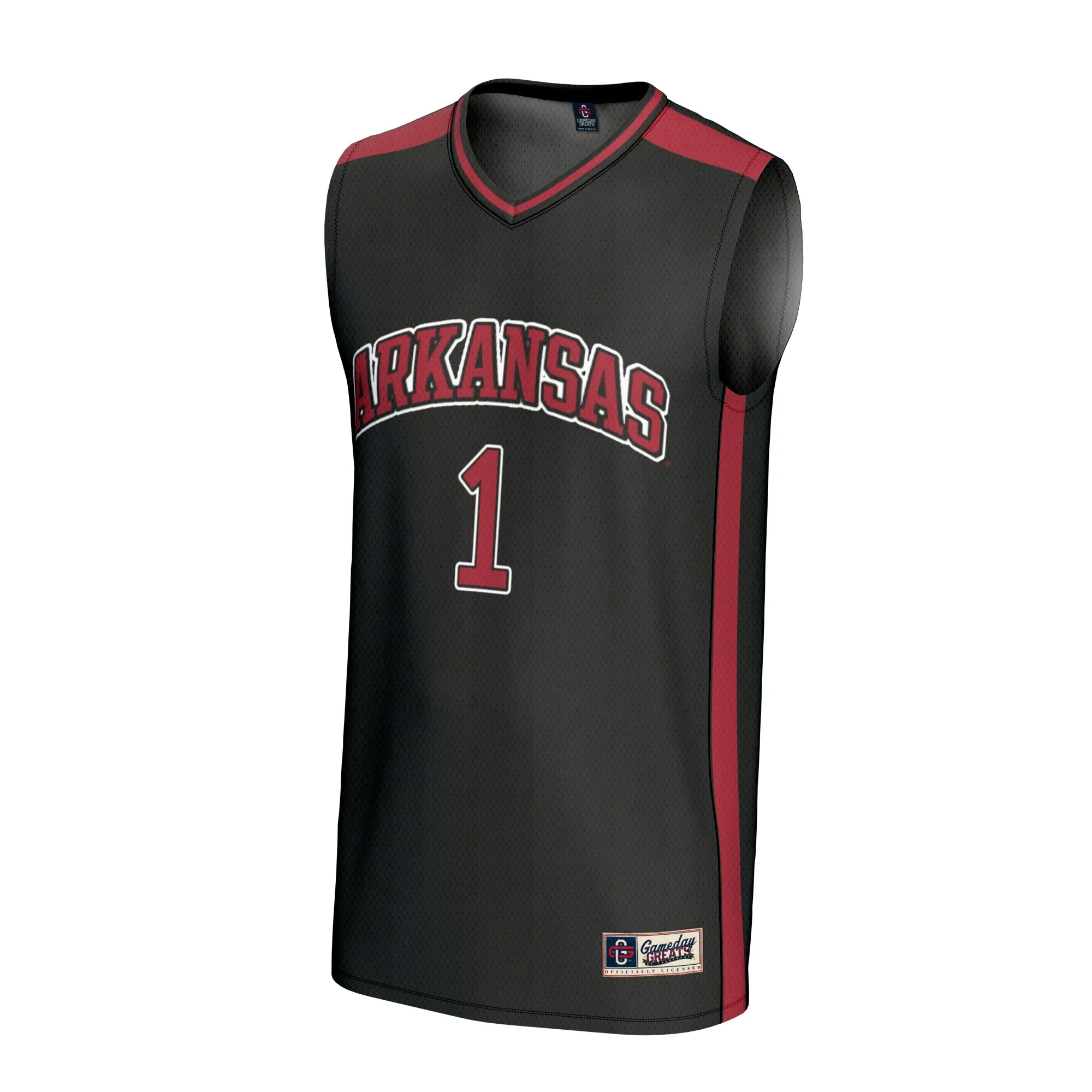 Unisex GameDay Greats #1 Black Arkansas Razorbacks Lightweight Basketball Fashion Jersey