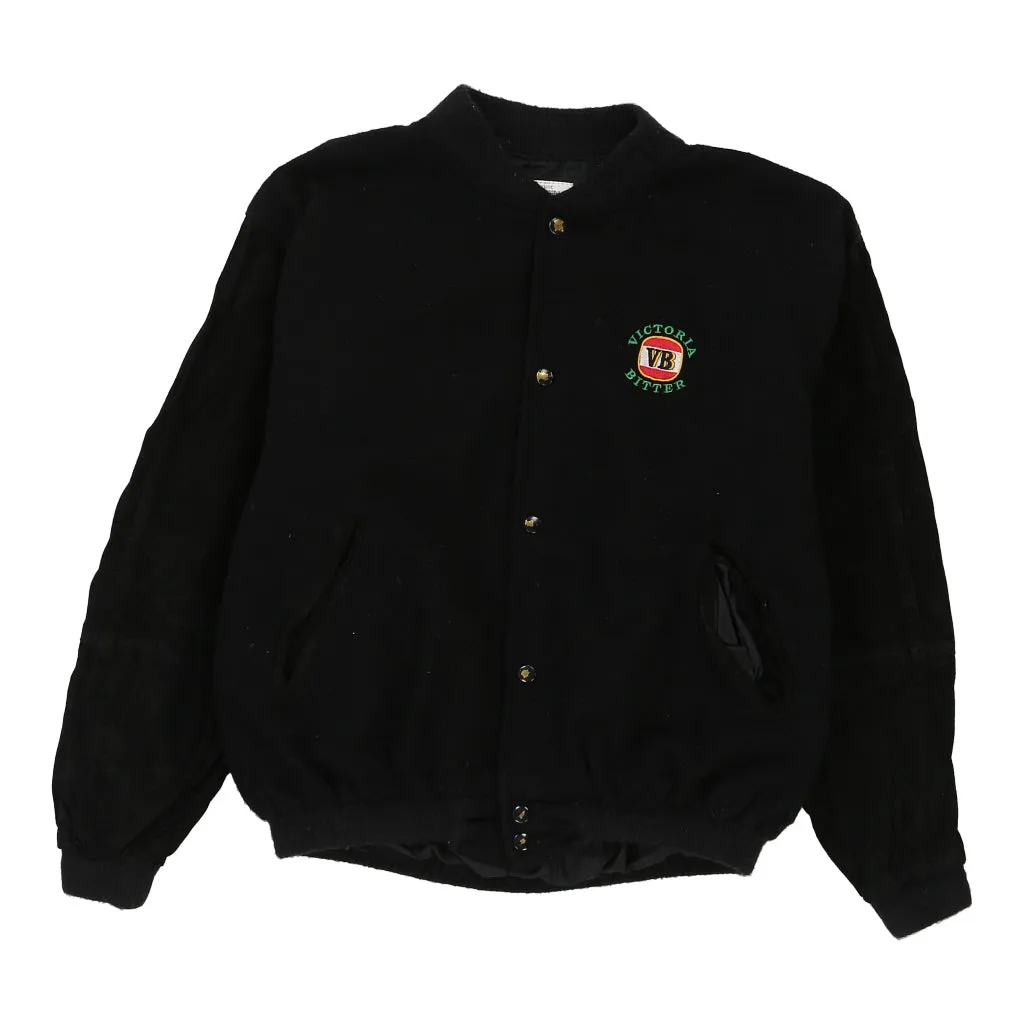 Victoria Bitter Powers Varsity Jacket - Large Black Wool Blend