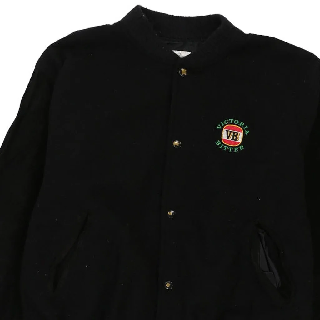 Victoria Bitter Powers Varsity Jacket - Large Black Wool Blend