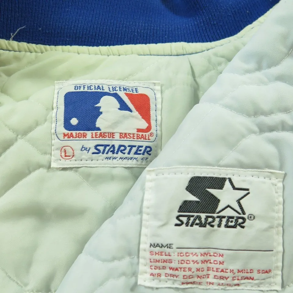 Vintage 80s Starter New Yorks Mets Jacket L MLB Baseball Satin