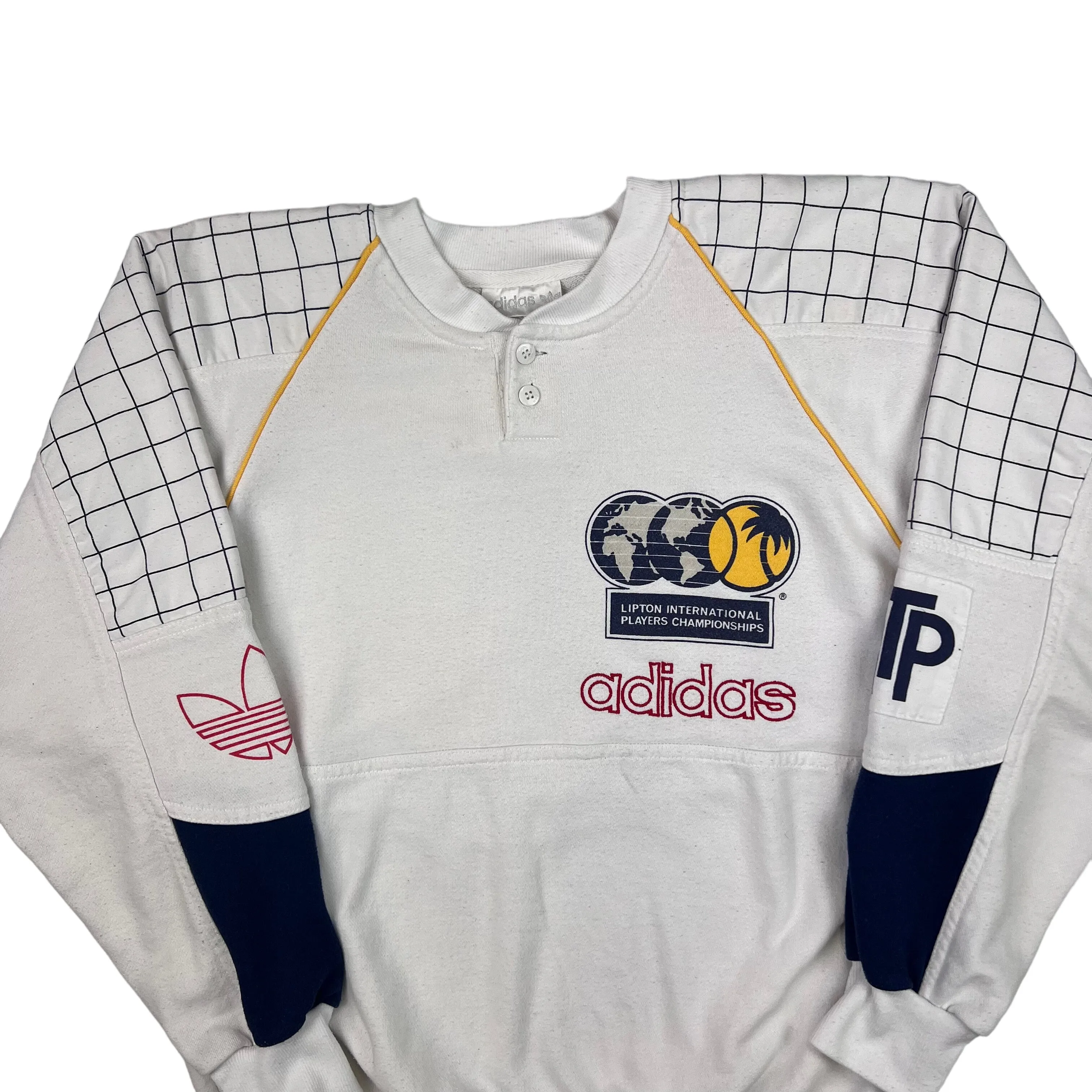 Vintage Adidas 90's Tennis Lipton International Sweatshirt White