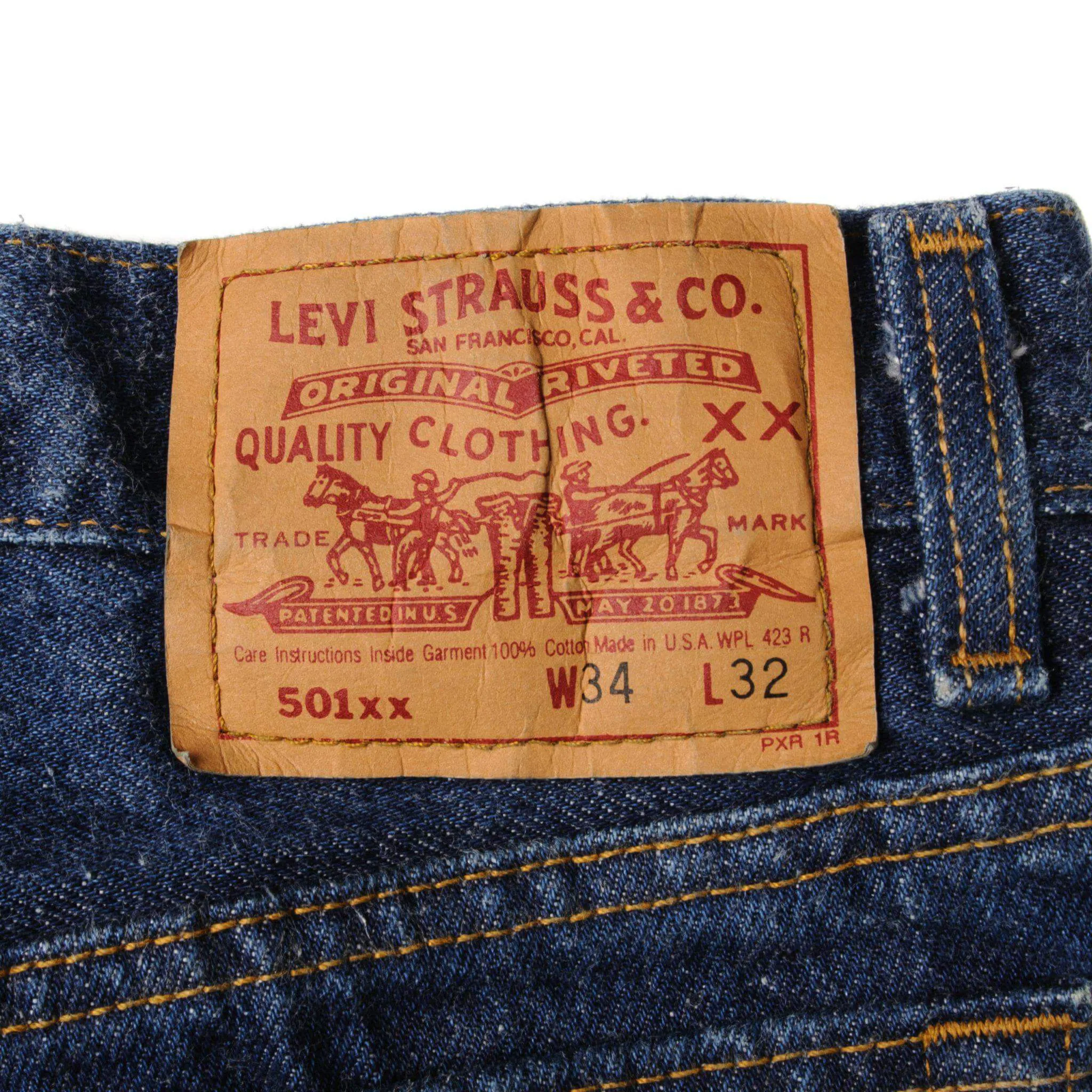 VINTAGE LEVIS 501 JEANS INDIGO 1988-1993 SIZE W32 L29 MADE IN USA