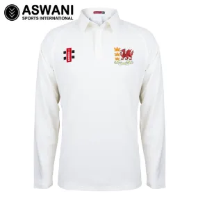 Wales Seniors Cricket ECB County Championship Playing Shirt, Long Sleeve