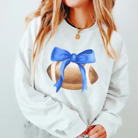 Watercolor Football With Bow Wholesale Sweatshirt - Popular