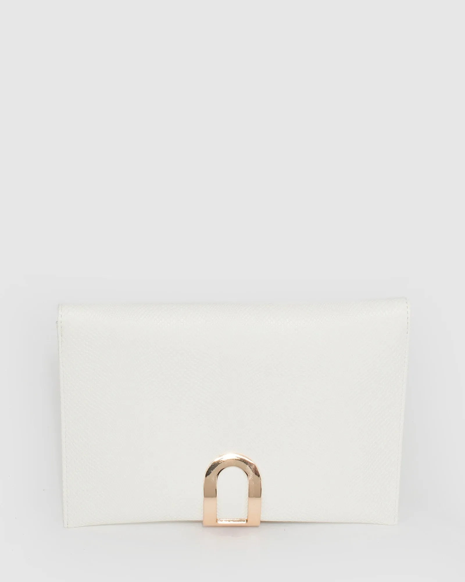 White Kimberly Clasp Clutch Bag