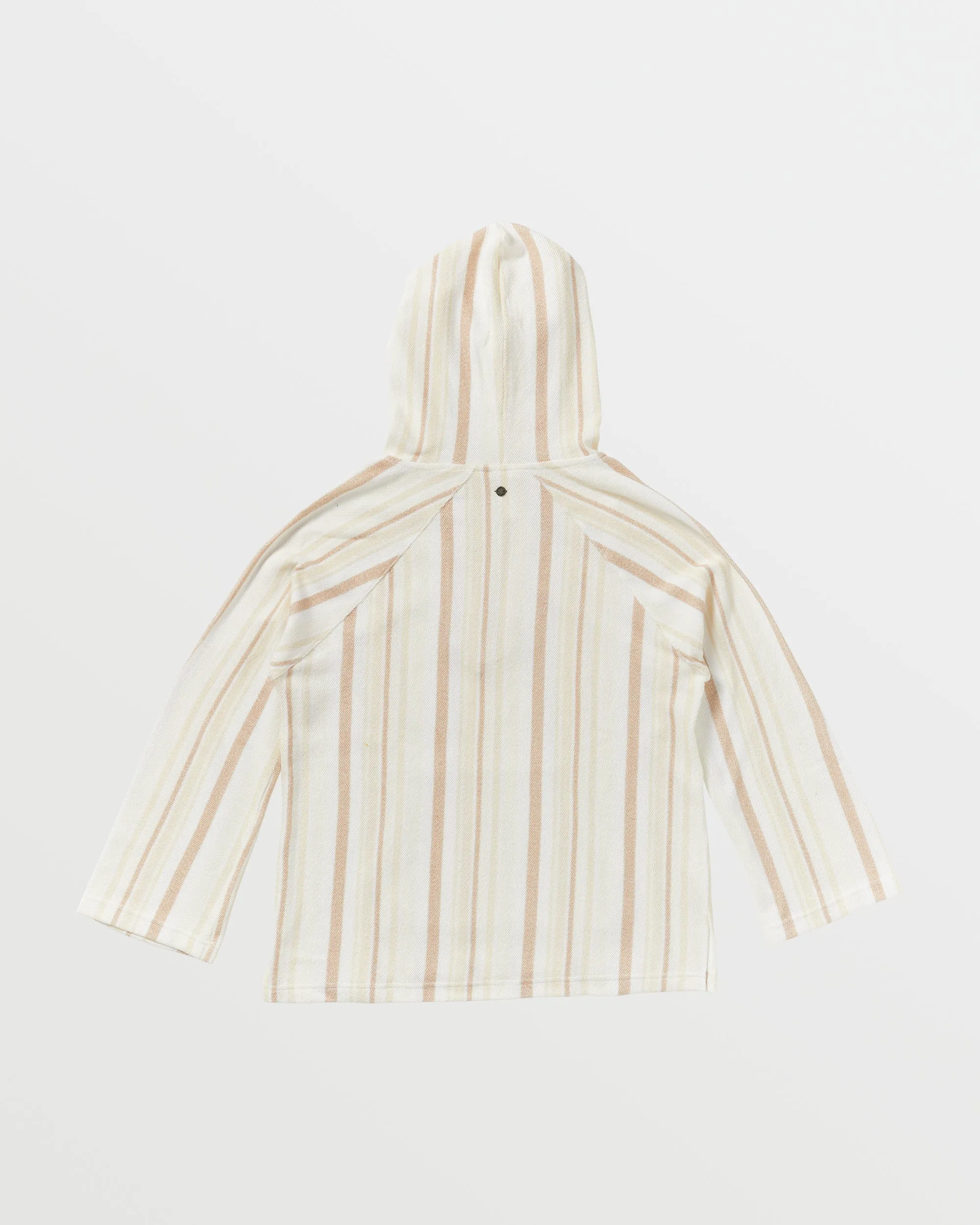 Wild And Free Poncho Style Hoodie - Tapioca Tulum Stripe