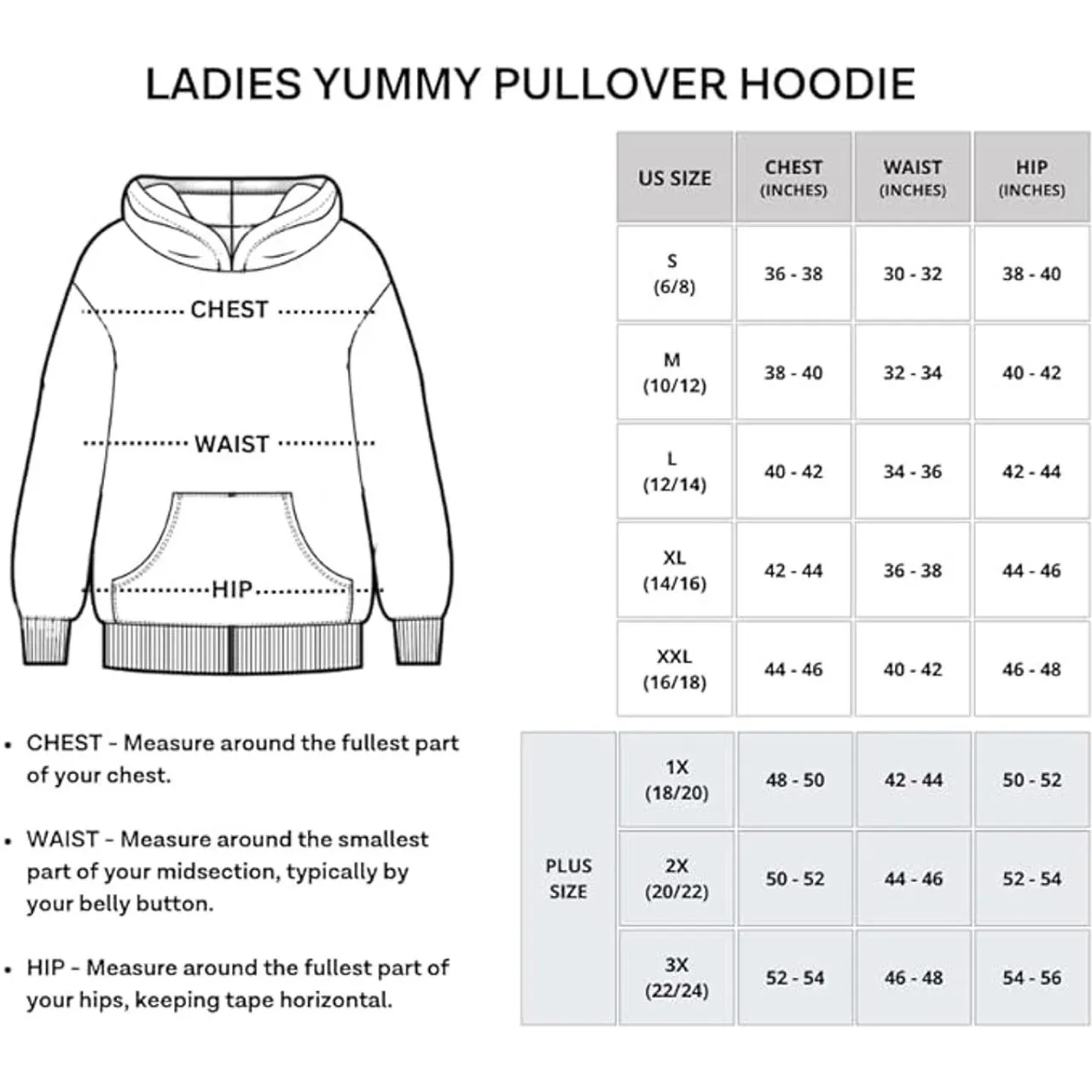 Women's Long Sleeve Pullover Hoodie (3-Pack)