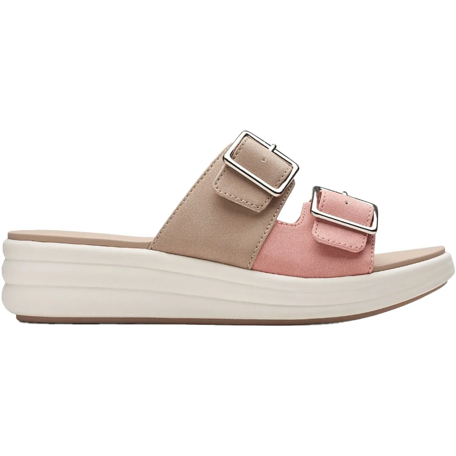 Women's Clarks CS Drift Buckle Peach Combi Synthetic