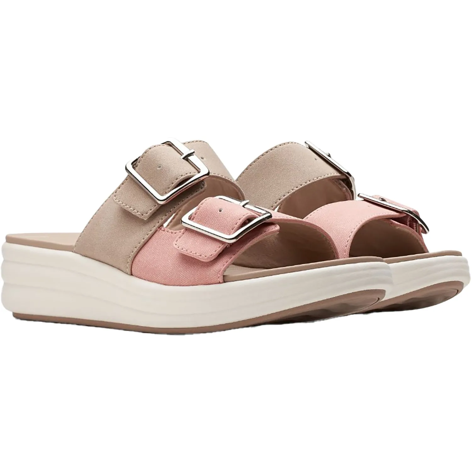 Women's Clarks CS Drift Buckle Peach Combi Synthetic