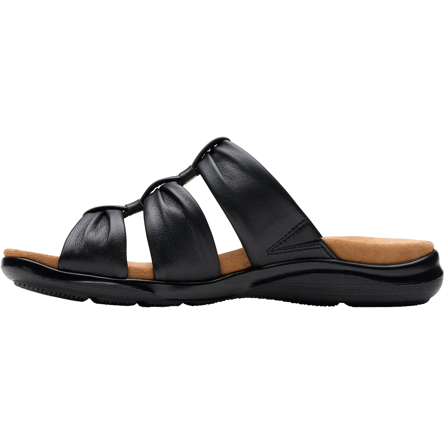 Women's Clarks Kitly Slide Black Leather