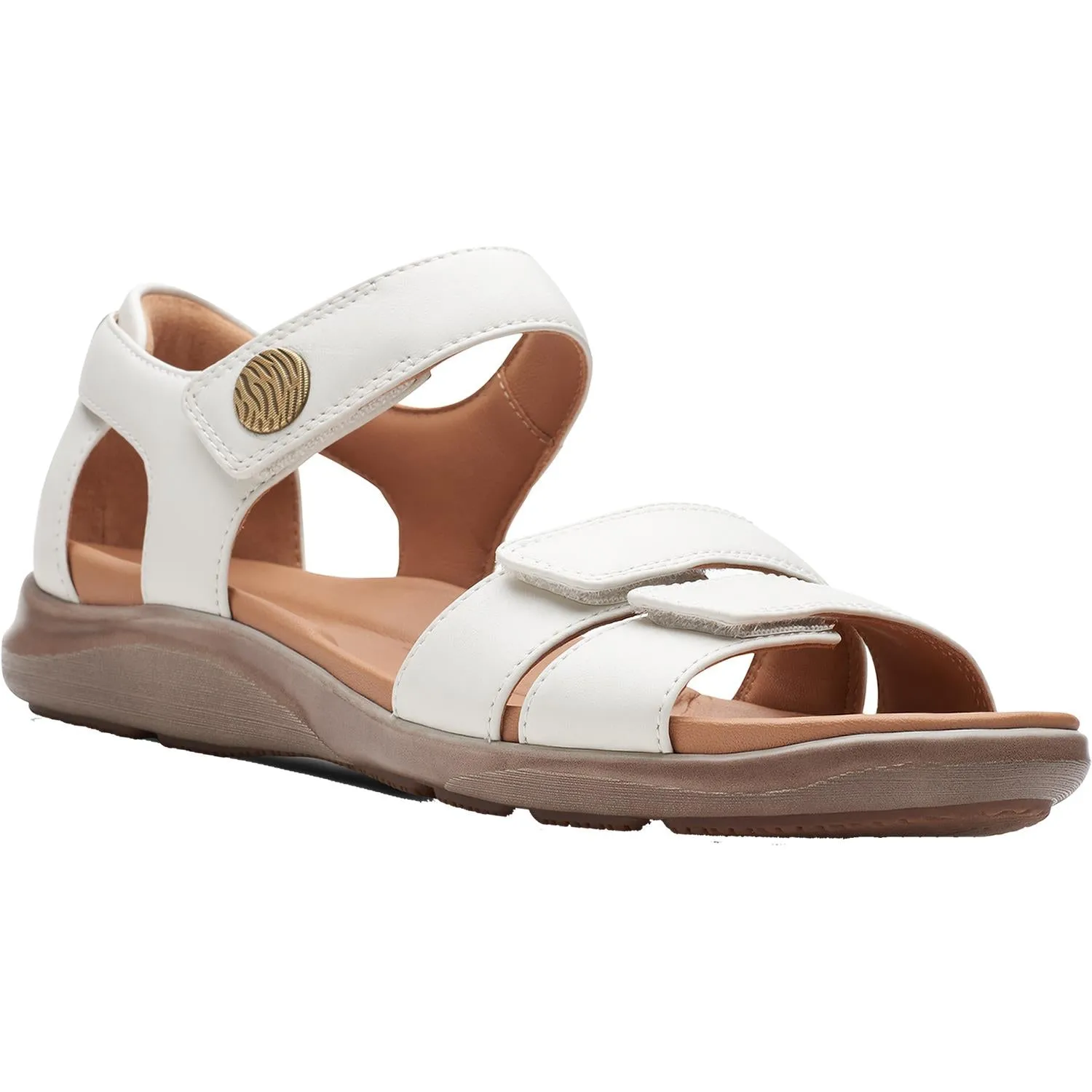 Women's Clarks Kylyn Strap White Leather