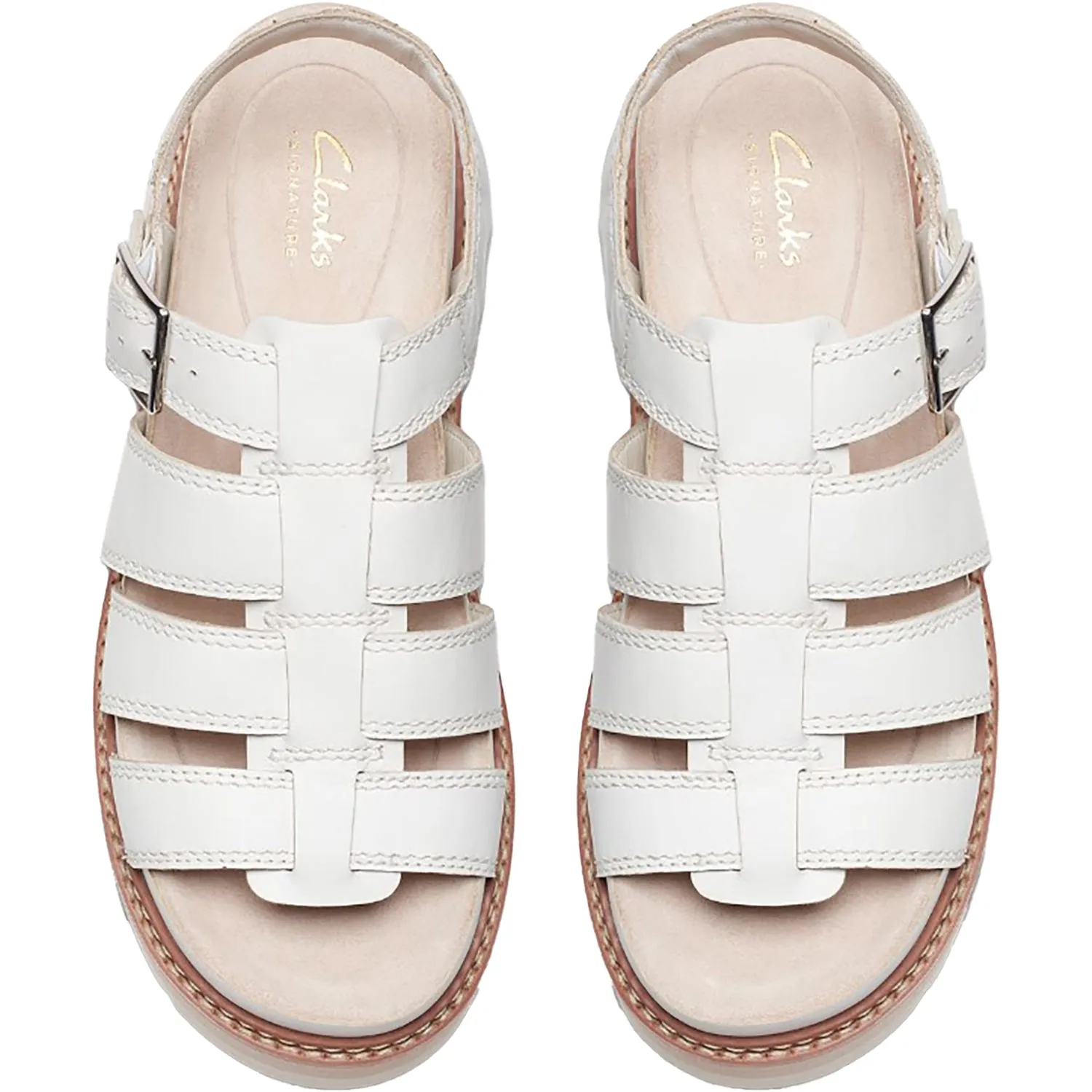 Women's Clarks Orianna Twist Off White Leather