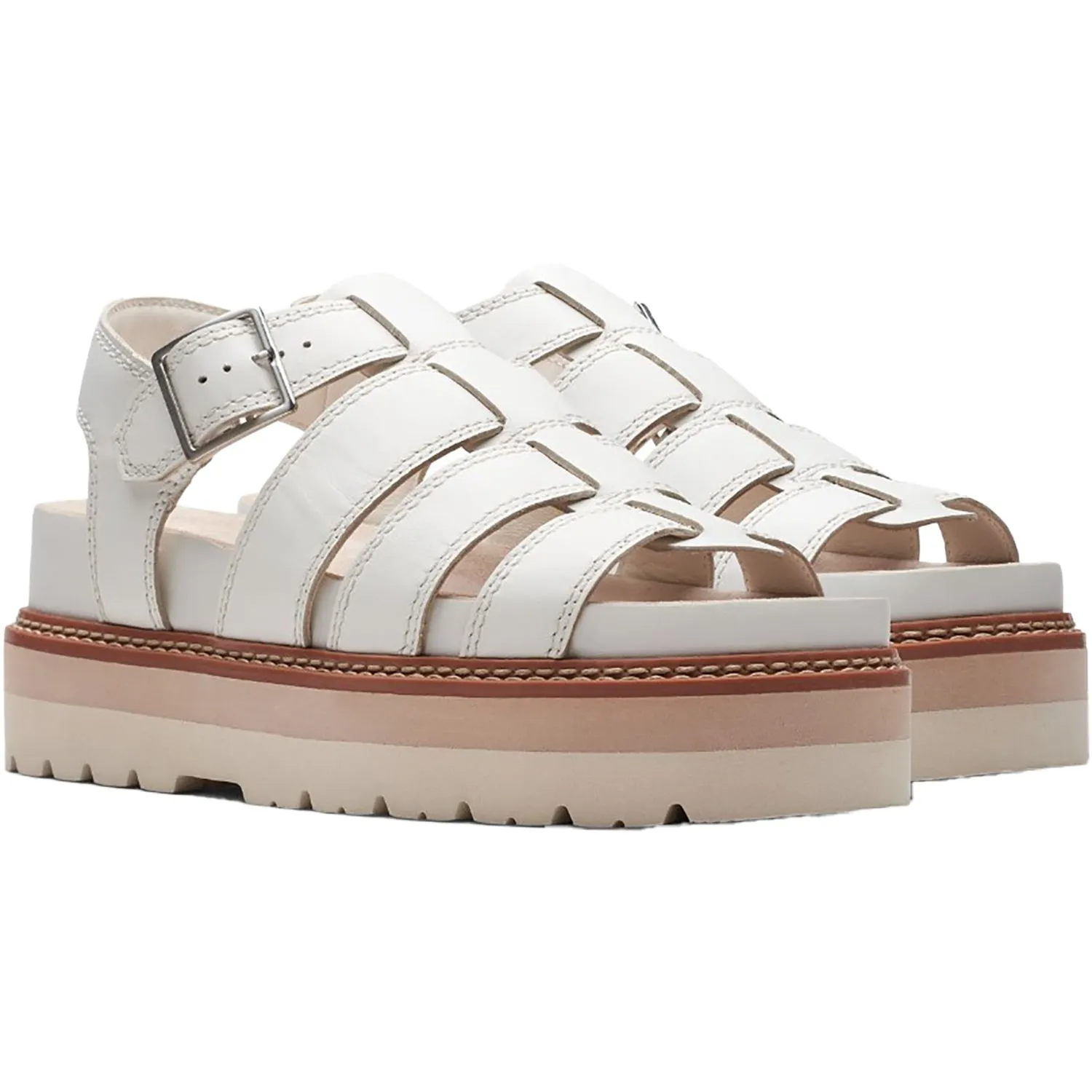 Women's Clarks Orianna Twist Off White Leather