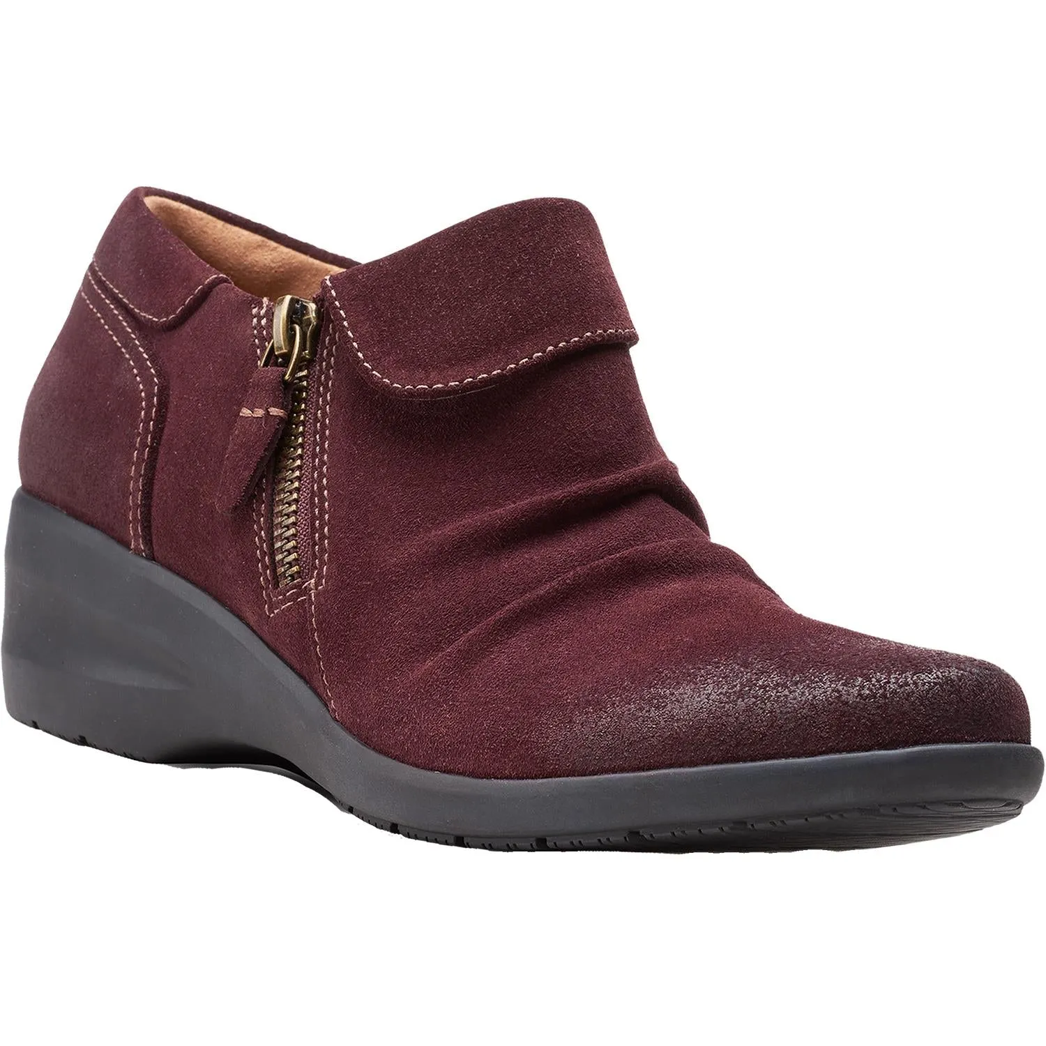 Women's Clarks Rosely Lo Burgundy Suede