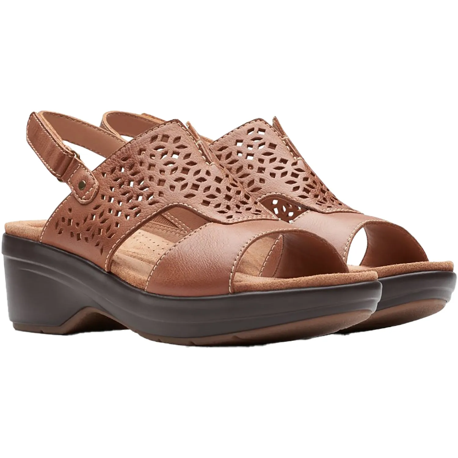 Women's Clarks Tuleah Sun Tan Leather