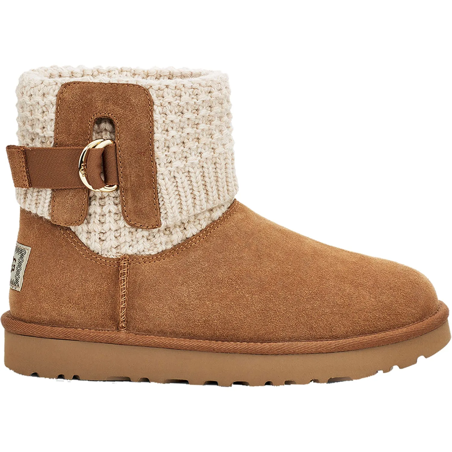 Women's UGG Classic Solene Mini Chestnut/Oatmeal Suede