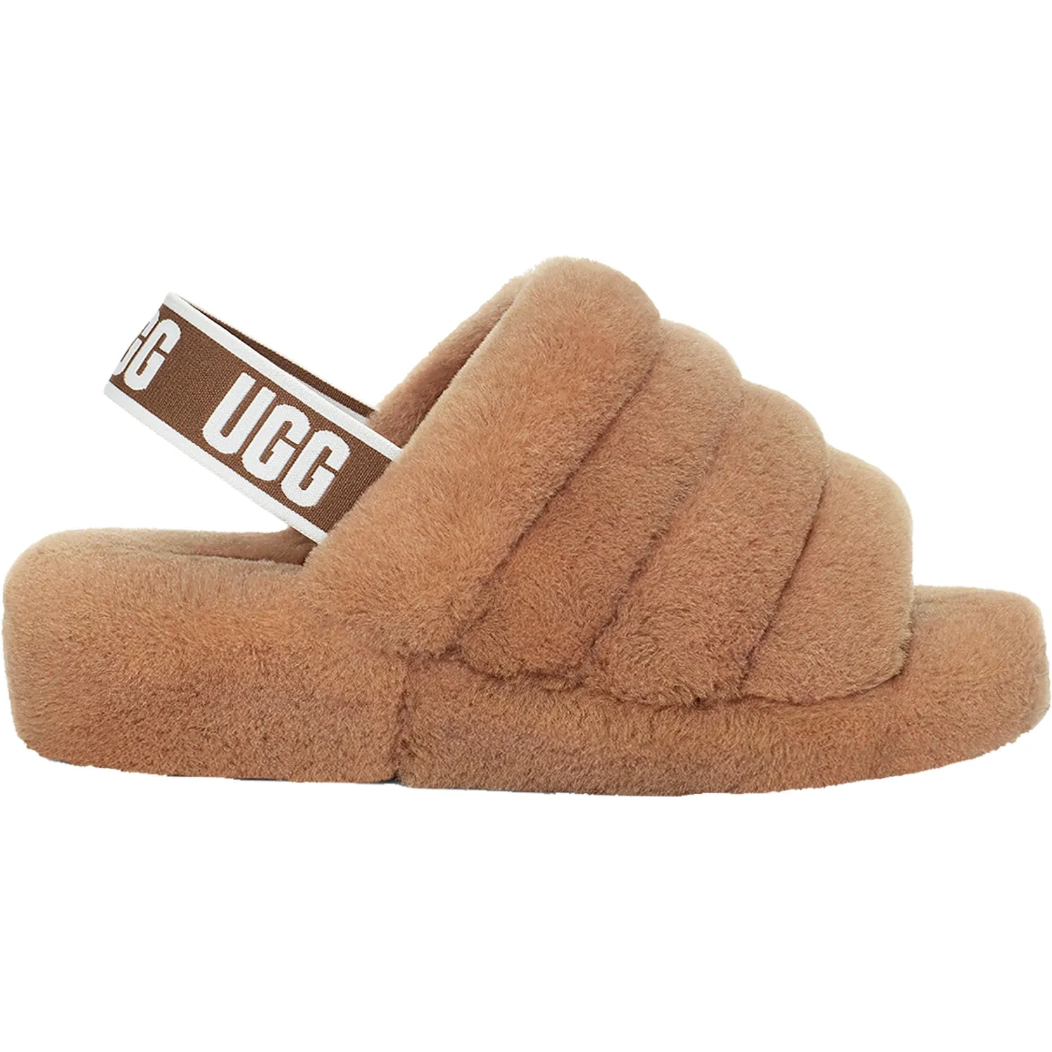 Women's Ugg Fluff Yeah Slide Chestnut Sheepskin