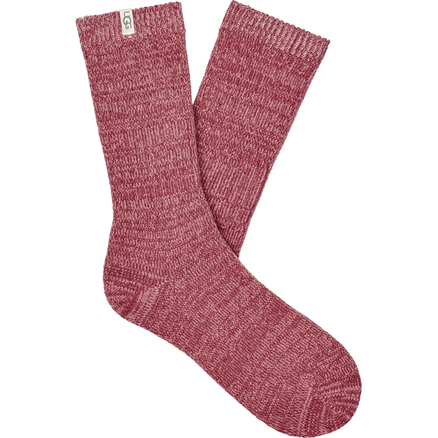 Women's UGG Rib Knit Slouchy Crew Socks 3 Pack Nightfall/Sangria/White