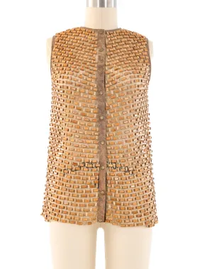 Wood Beaded Vest