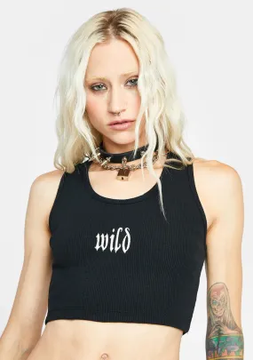 Word Crop Tank Top-