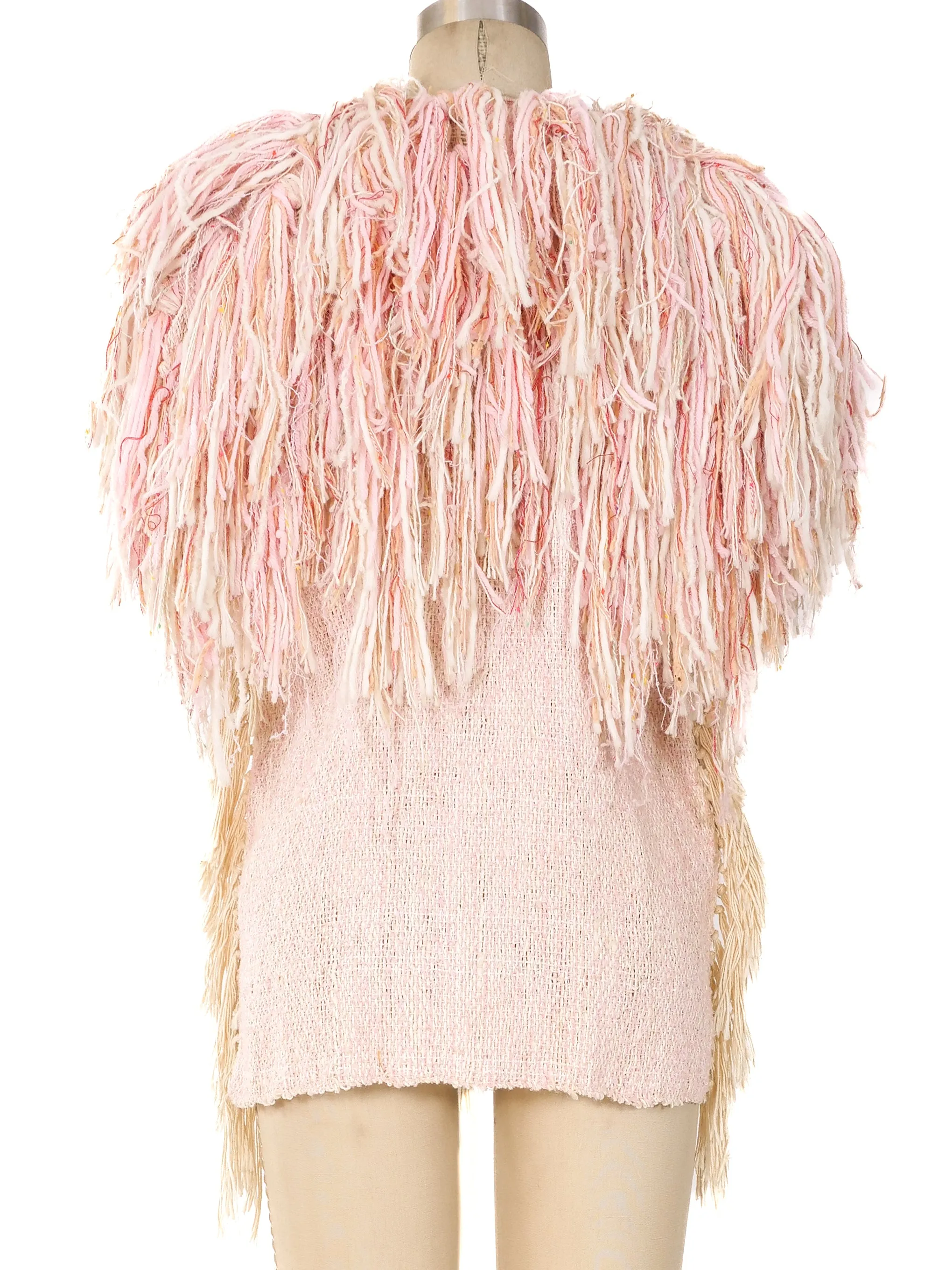 Yarn Fringe Shag Woven Vest