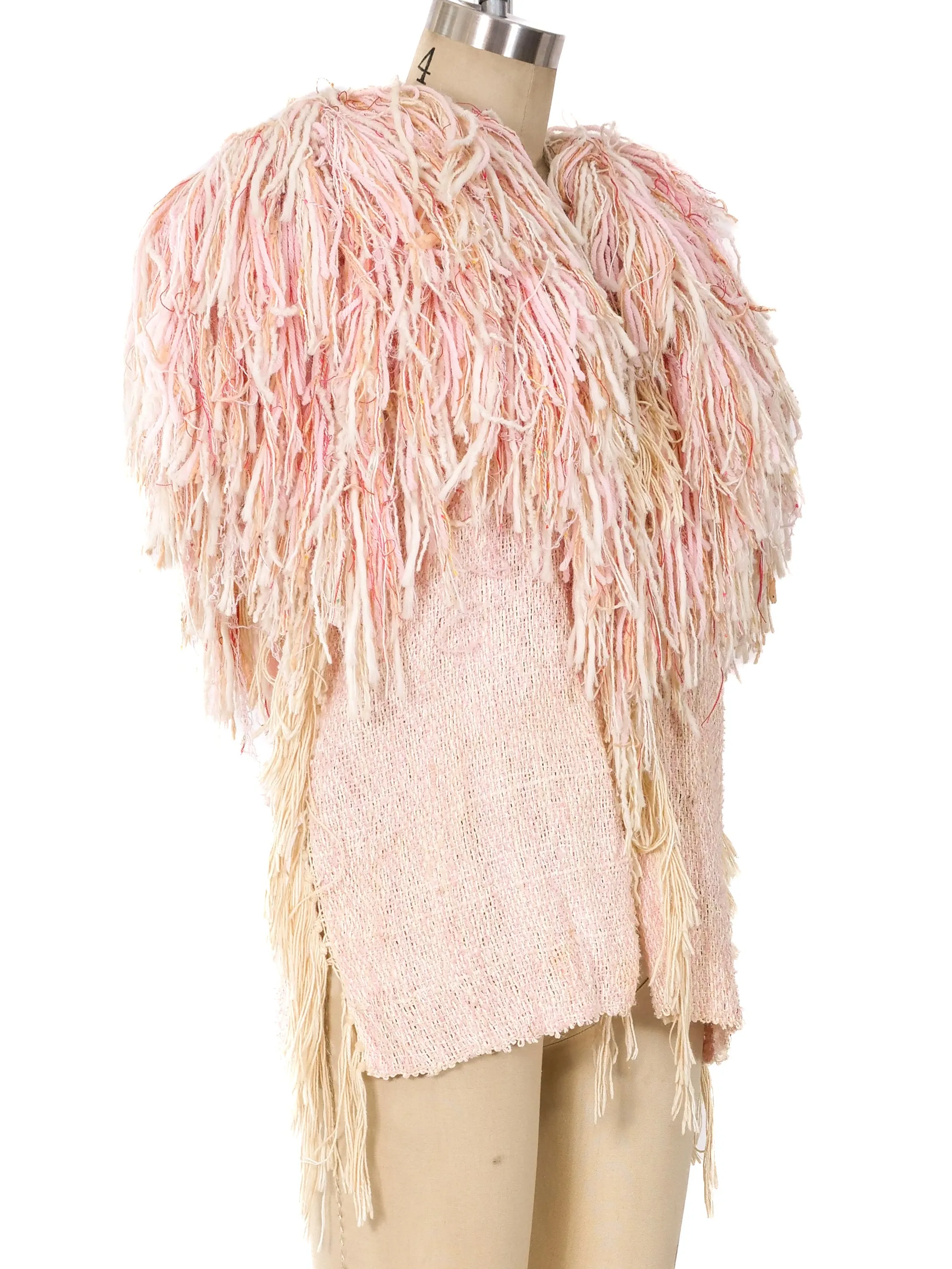 Yarn Fringe Shag Woven Vest